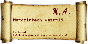 Marczinkech Asztrid névjegykártya